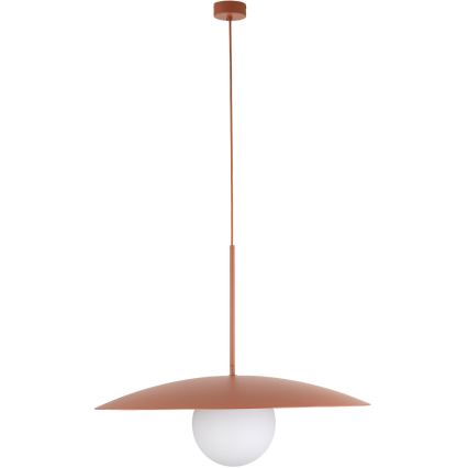 Candeeiro suspenso SLATE 1xE27/15W/230V diâmetro 65 cm tijolo