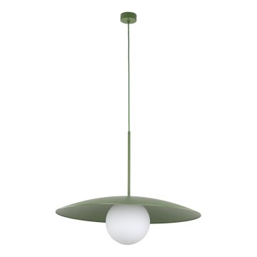 Candeeiro suspenso SLATE 1xE27/15W/230V diâmetro 65 cm verde