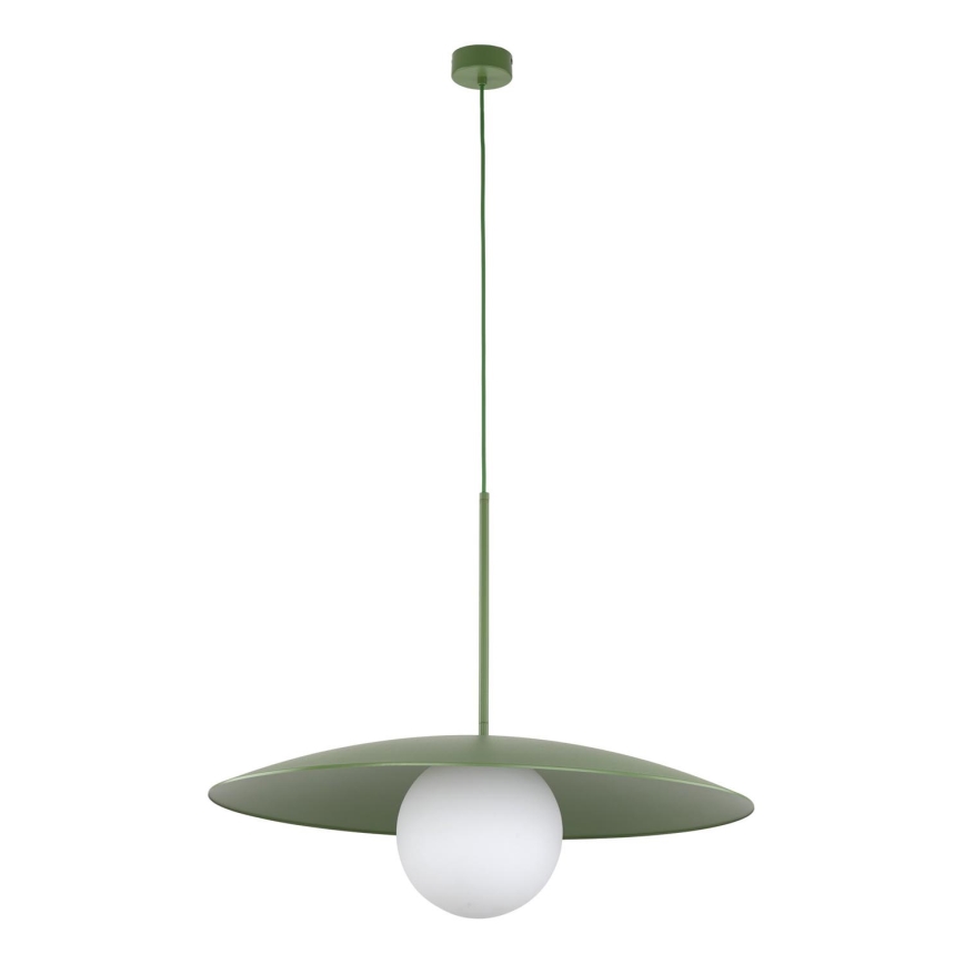 Candeeiro suspenso SLATE 1xE27/15W/230V diâmetro 65 cm verde