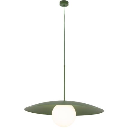 Candeeiro suspenso SLATE 1xE27/15W/230V diâmetro 65 cm verde
