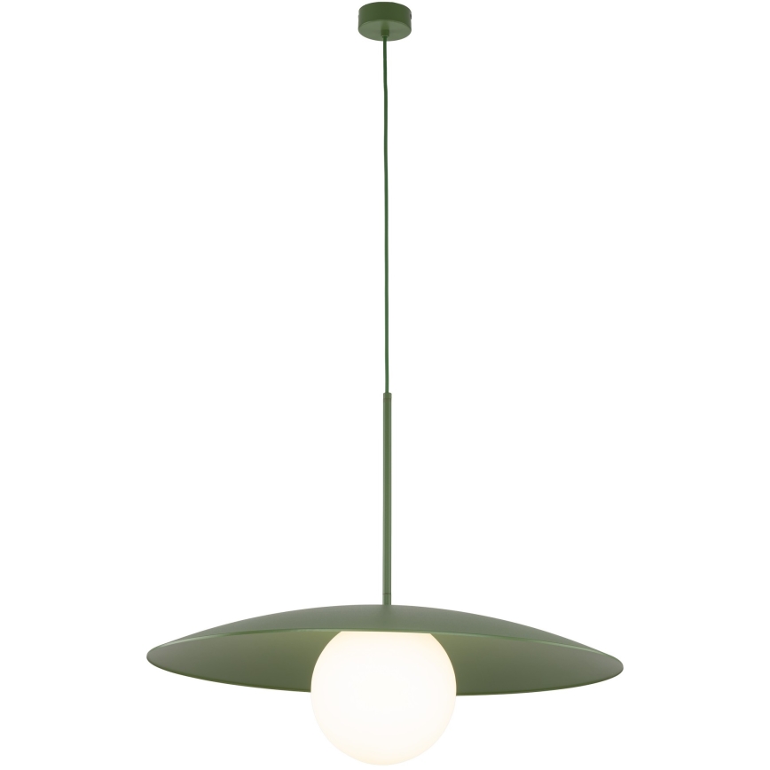 Candeeiro suspenso SLATE 1xE27/15W/230V diâmetro 65 cm verde