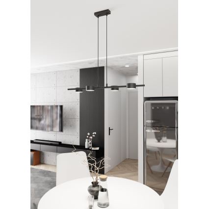 Candeeiro suspenso SORA 4xGX53/12W/230V preto