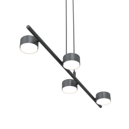 Candeeiro suspenso SORA 4xGX53/12W/230V preto