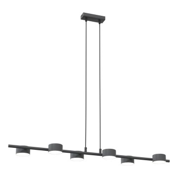 Candeeiro suspenso SORA 6xGX53/12W/230V preto