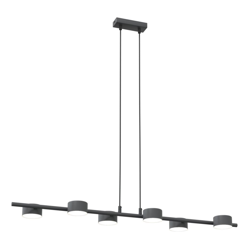 Candeeiro suspenso SORA 6xGX53/12W/230V preto