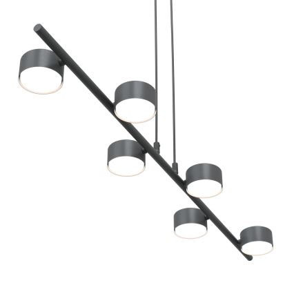 Candeeiro suspenso SORA 6xGX53/12W/230V preto