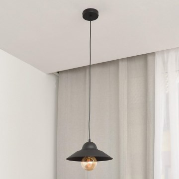 Candeeiro suspenso SORAPIS 1xE27/15W/230V preto