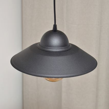 Candeeiro suspenso SORAPIS 1xE27/15W/230V preto