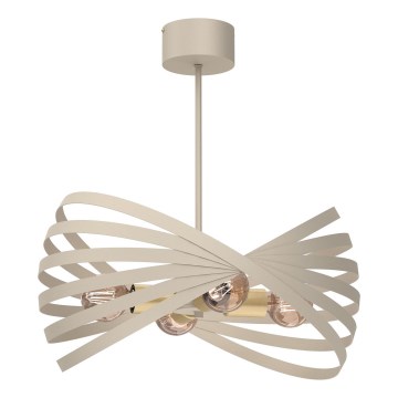 Candeeiro suspenso SPARKLE 4xE27/15W/230V bege