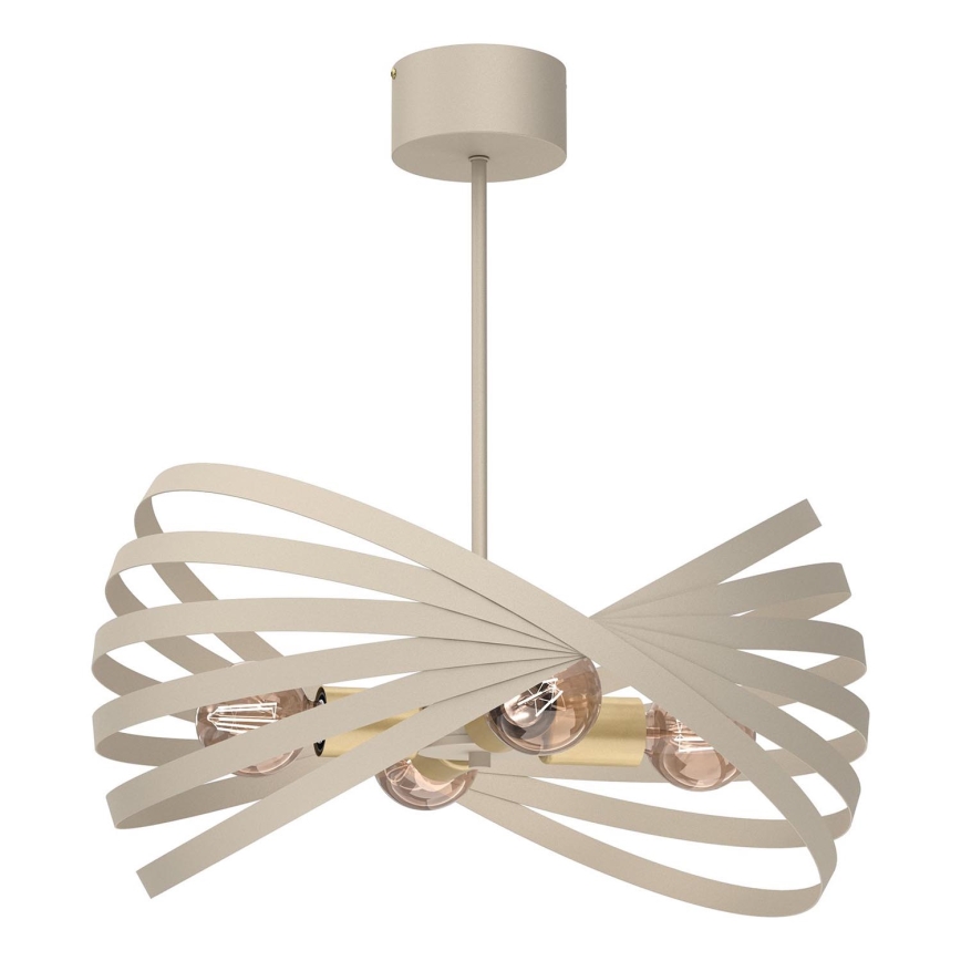 Candeeiro suspenso SPARKLE 4xE27/15W/230V bege