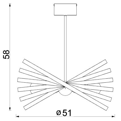Candeeiro suspenso SPARKLE 4xE27/15W/230V bege