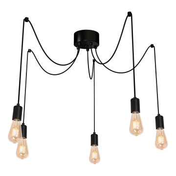 Candeeiro suspenso SPINDEL 5xE27/60W/230V aranha