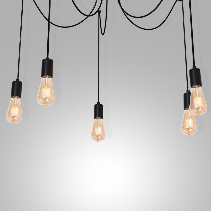 Candeeiro suspenso SPINDEL 5xE27/60W/230V aranha