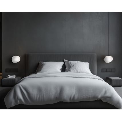 Candeeiro suspenso STONES 1xE27/40W/230V diâmetro 20 cm