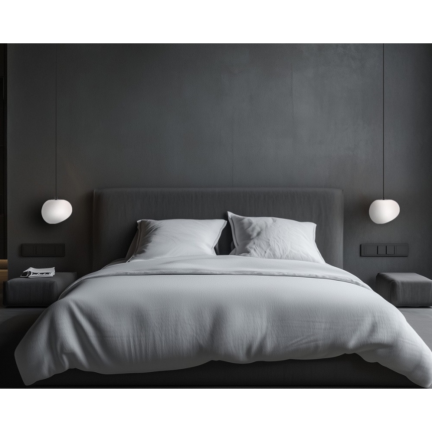 Candeeiro suspenso STONES 1xE27/40W/230V diâmetro 20 cm