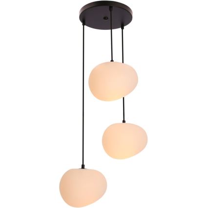 Candeeiro suspenso STONES 3xE27/40W/230V