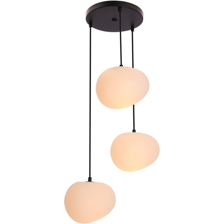 Candeeiro suspenso STONES 3xE27/40W/230V