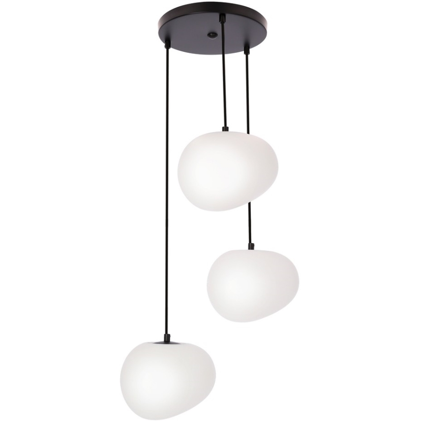 Candeeiro suspenso STONES 3xE27/40W/230V