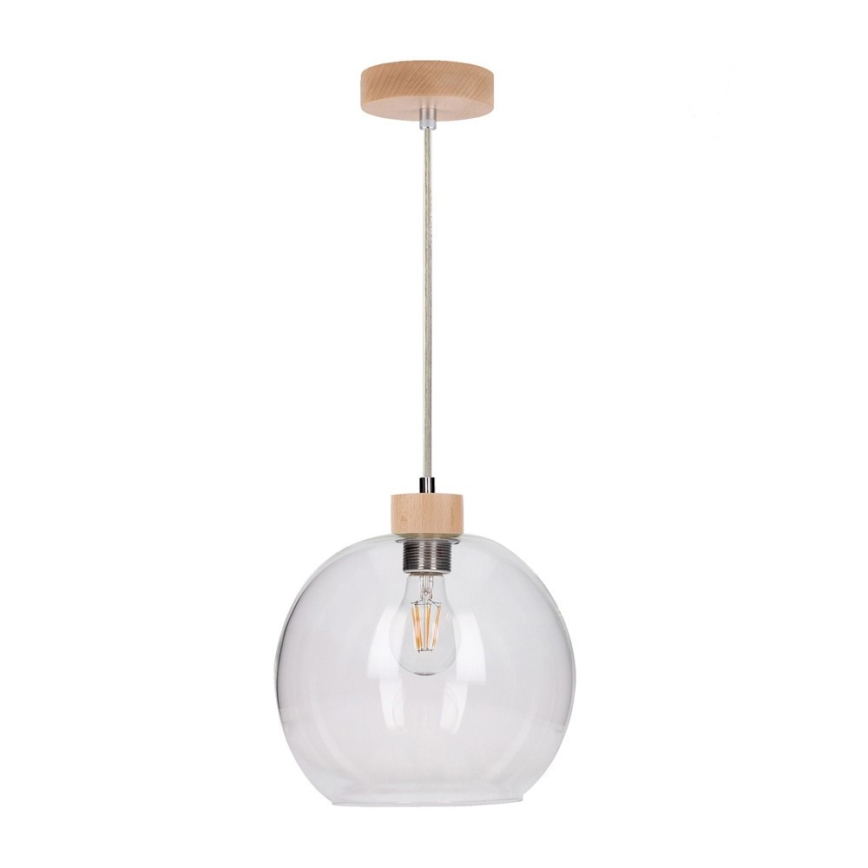 Candeeiro suspenso SVEA 1xE27/60W/230V Bétula