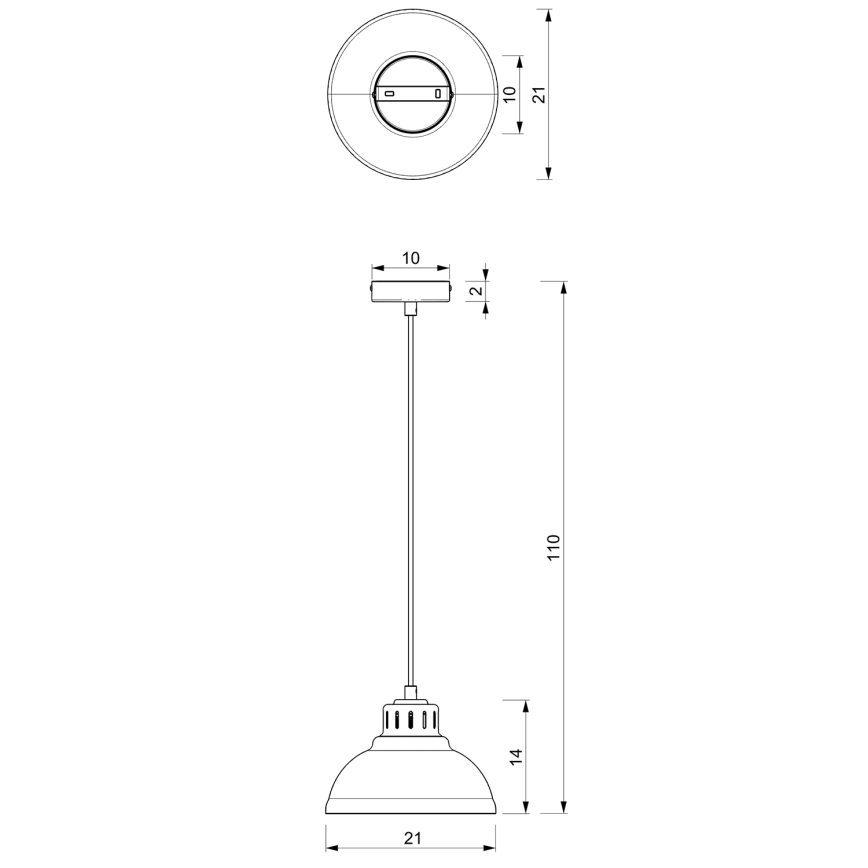 Candeeiro suspenso SVEN 1xE27/15W/230V bege