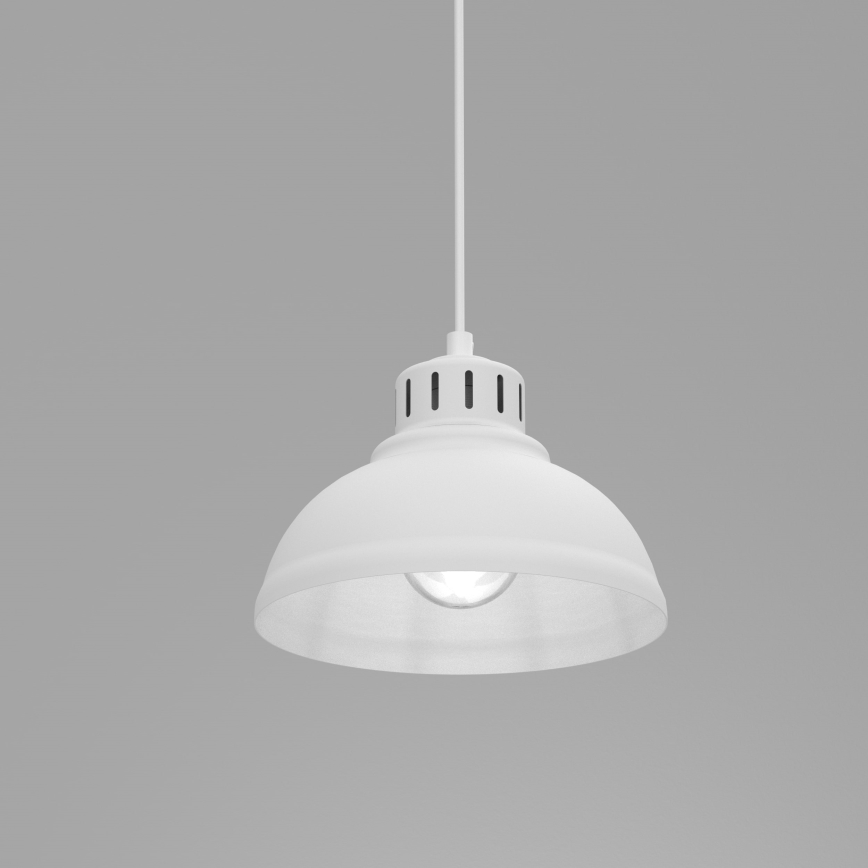 Candeeiro suspenso SVEN 1xE27/15W/230V branco