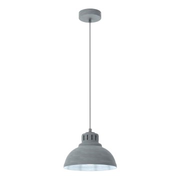 Candeeiro suspenso SVEN 1xE27/15W/230V cinzento