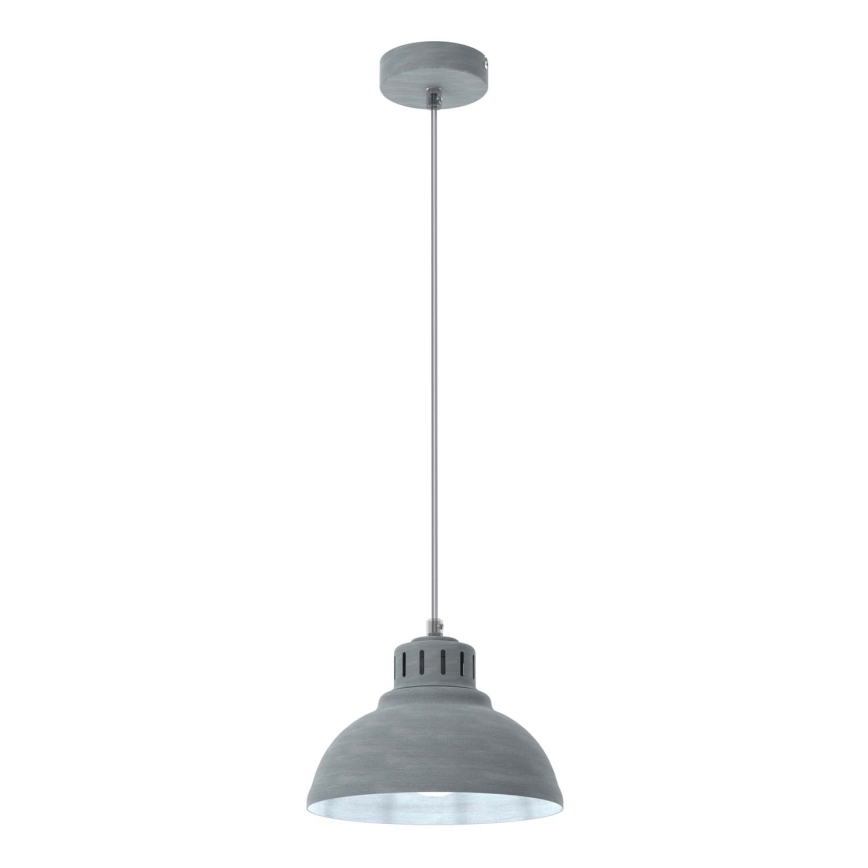 Candeeiro suspenso SVEN 1xE27/15W/230V cinzento
