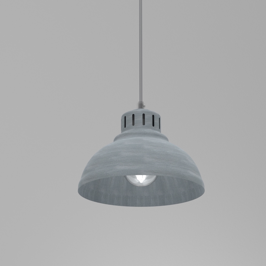 Candeeiro suspenso SVEN 1xE27/15W/230V cinzento