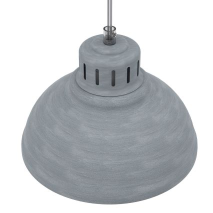Candeeiro suspenso SVEN 1xE27/15W/230V cinzento