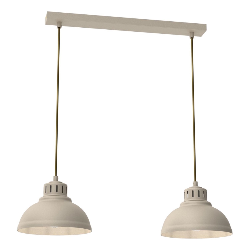 Candeeiro suspenso SVEN 2xE27/15W/230V bege
