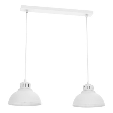 Candeeiro suspenso SVEN 2xE27/15W/230V branco