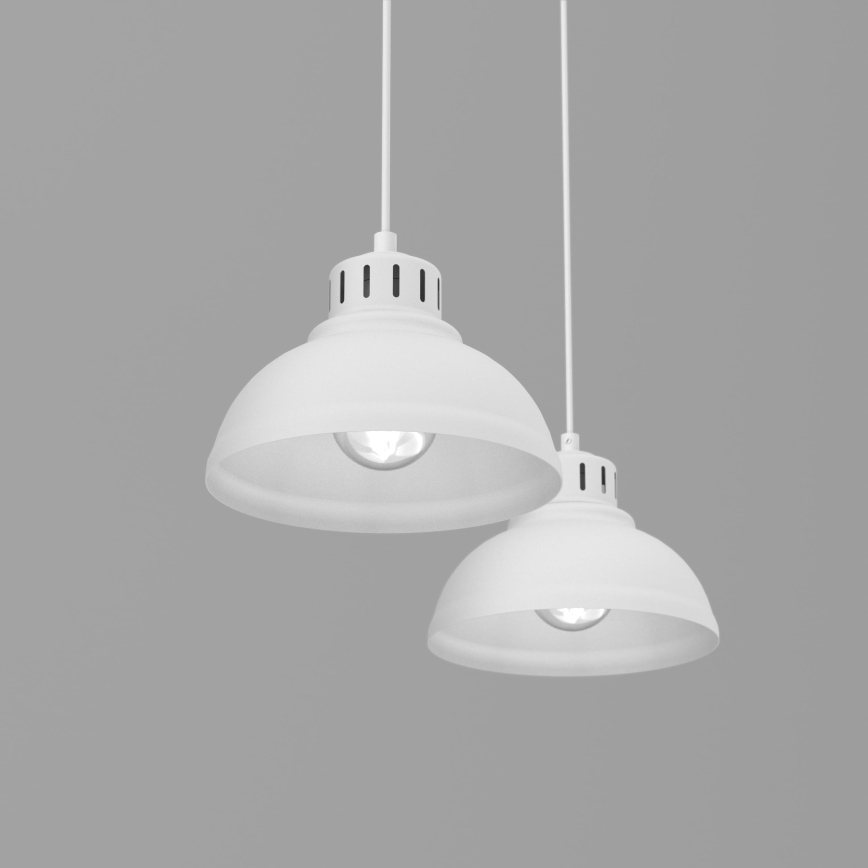 Candeeiro suspenso SVEN 2xE27/15W/230V branco