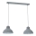 Candeeiro suspenso SVEN 2xE27/15W/230V cinzento