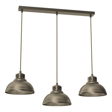 Candeeiro suspenso SVEN 3xE27/15W/230V latão