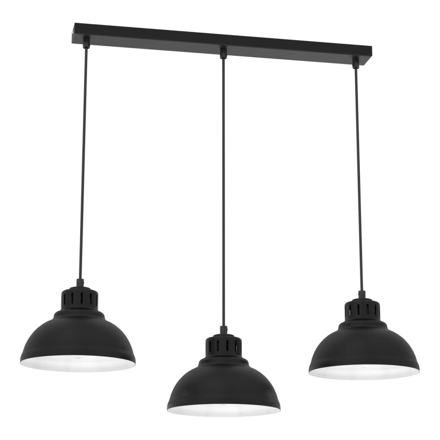Candeeiro suspenso SVEN 3xE27/15W/230V preto
