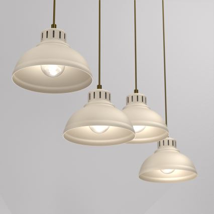 Candeeiro suspenso SVEN 4xE27/15W/230V bege