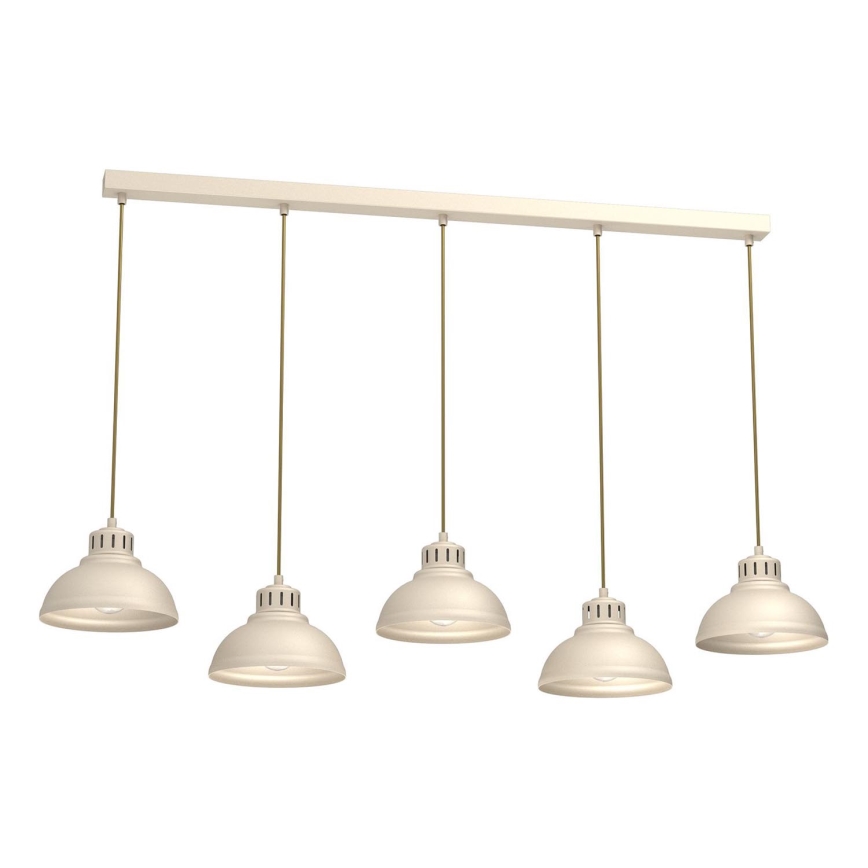 Candeeiro suspenso SVEN 5xE27/15W/230V bege