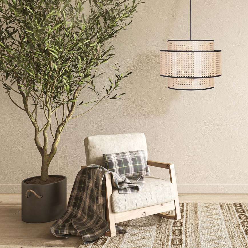 Candeeiro suspenso TAKARA 1xE27/20W/230V diâmetro 40 cm bege