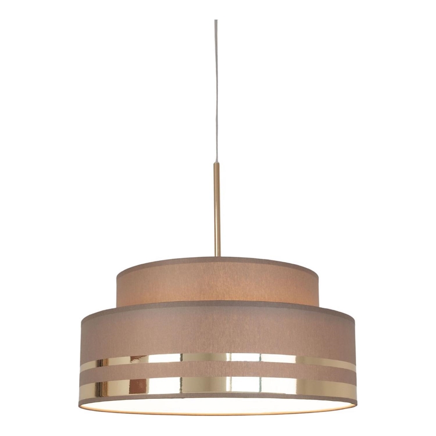 Candeeiro suspenso TAMI 1xE27/60W/230V castanho/dourado
