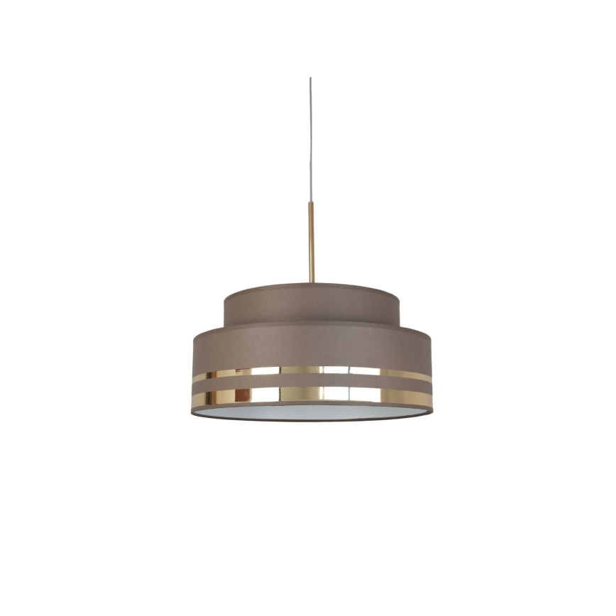 Candeeiro suspenso TAMI 1xE27/60W/230V castanho/dourado