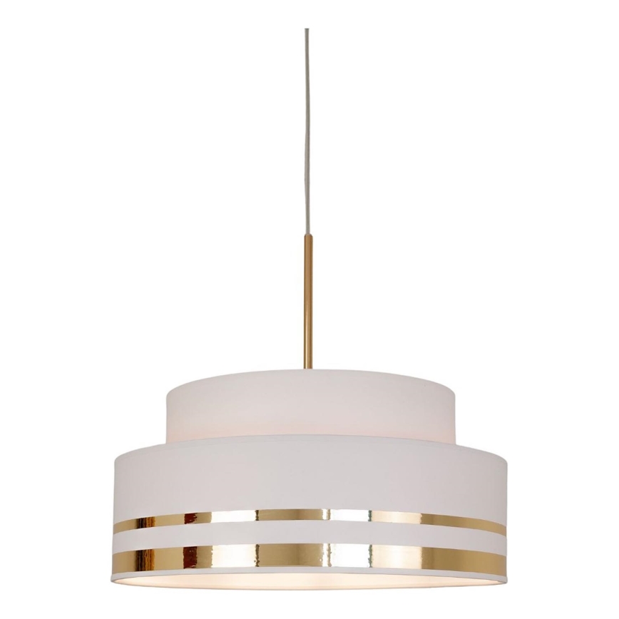 Candeeiro suspenso TAMI 1xE27/60W/230V creme/dourado