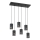Candeeiro suspenso TANK 6xE27/15W/230V preto