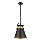 Candeeiro suspenso TAO 1xE27/60W/230V diâmetro 25 cm preto