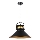 Candeeiro suspenso TAO 1xE27/60W/230V diâmetro 37 cm preto