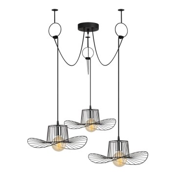 Candeeiro suspenso TEL 3xE27/40W/230V aranha