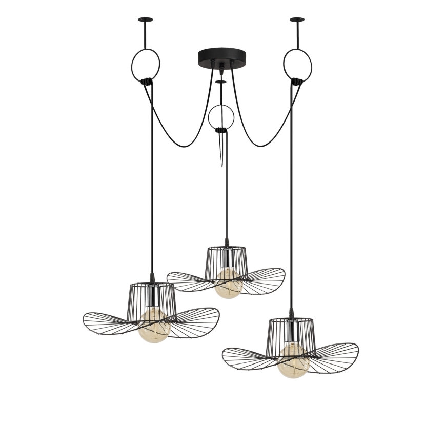 Candeeiro suspenso TEL 3xE27/40W/230V aranha