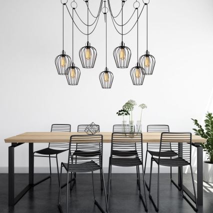 Candeeiro suspenso TEL 5xE27/40W/230V aranha