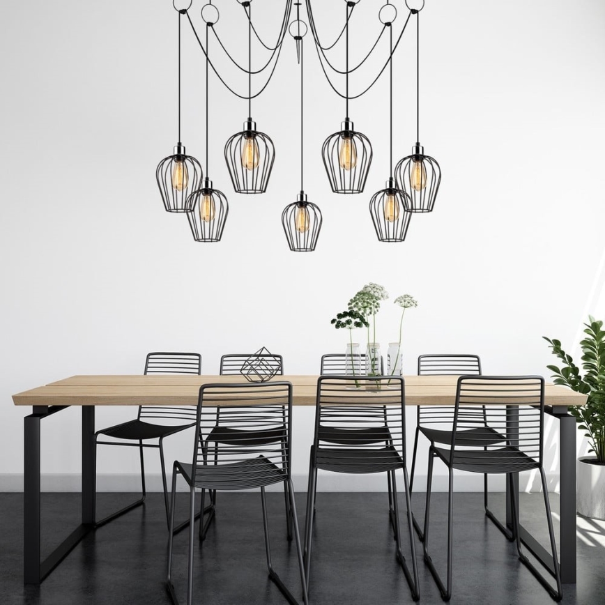 Candeeiro suspenso TEL 5xE27/40W/230V aranha