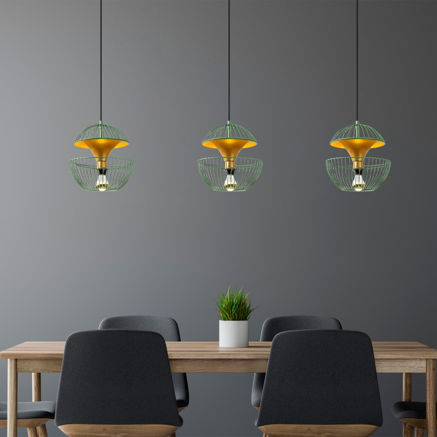 Candeeiro suspenso TELMANDER 1xE27/40W/230V verde