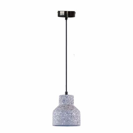 Candeeiro suspenso TERRAZZO 1xE27/60W/230V diâmetro 12 cm cinzento